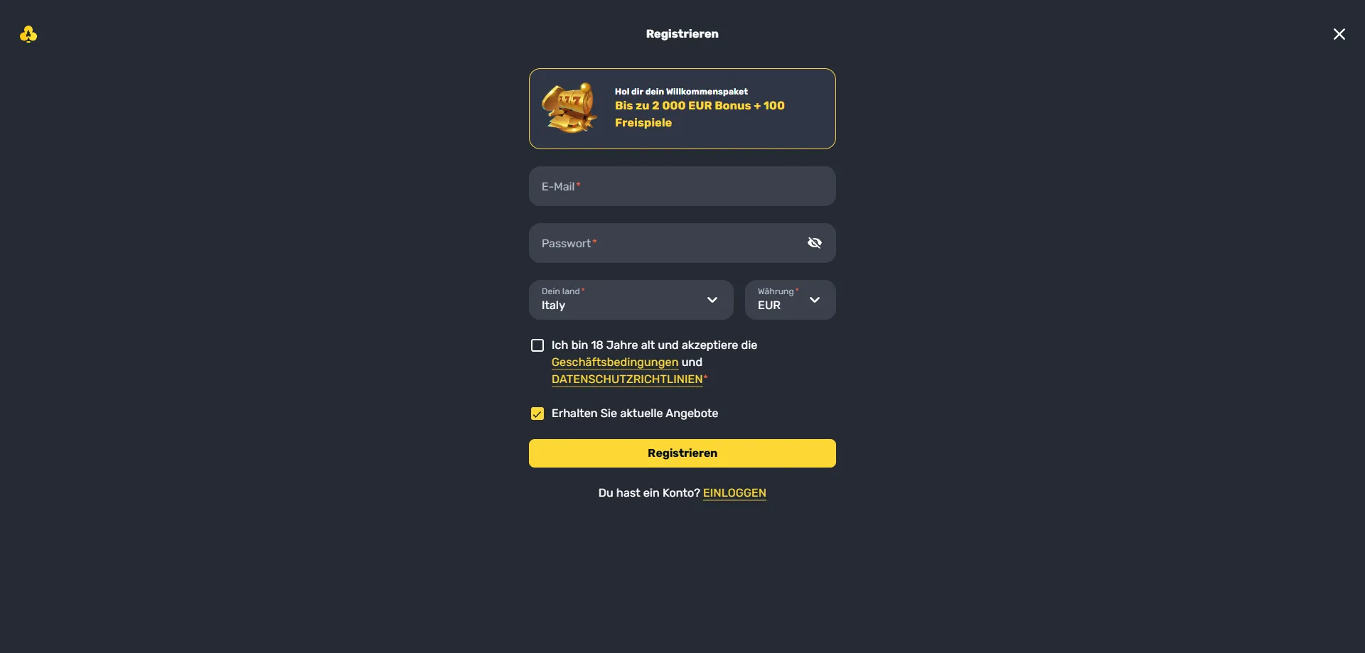 Rocketplay Casino sign up registration process for Australian players